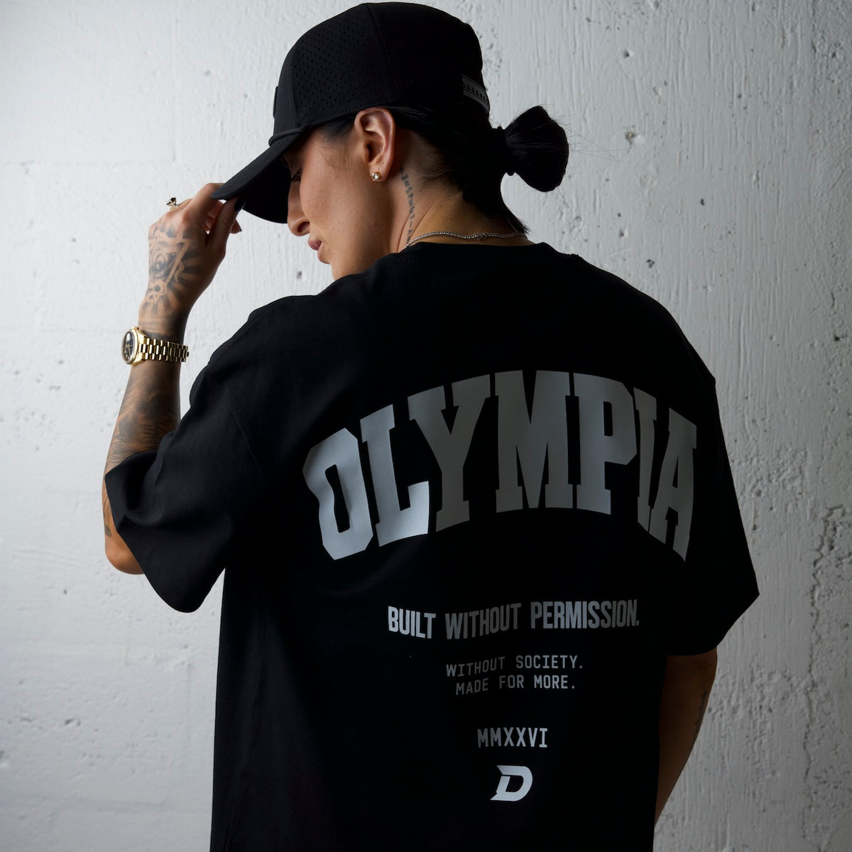 DEMN X OLYMPIA Black Tee