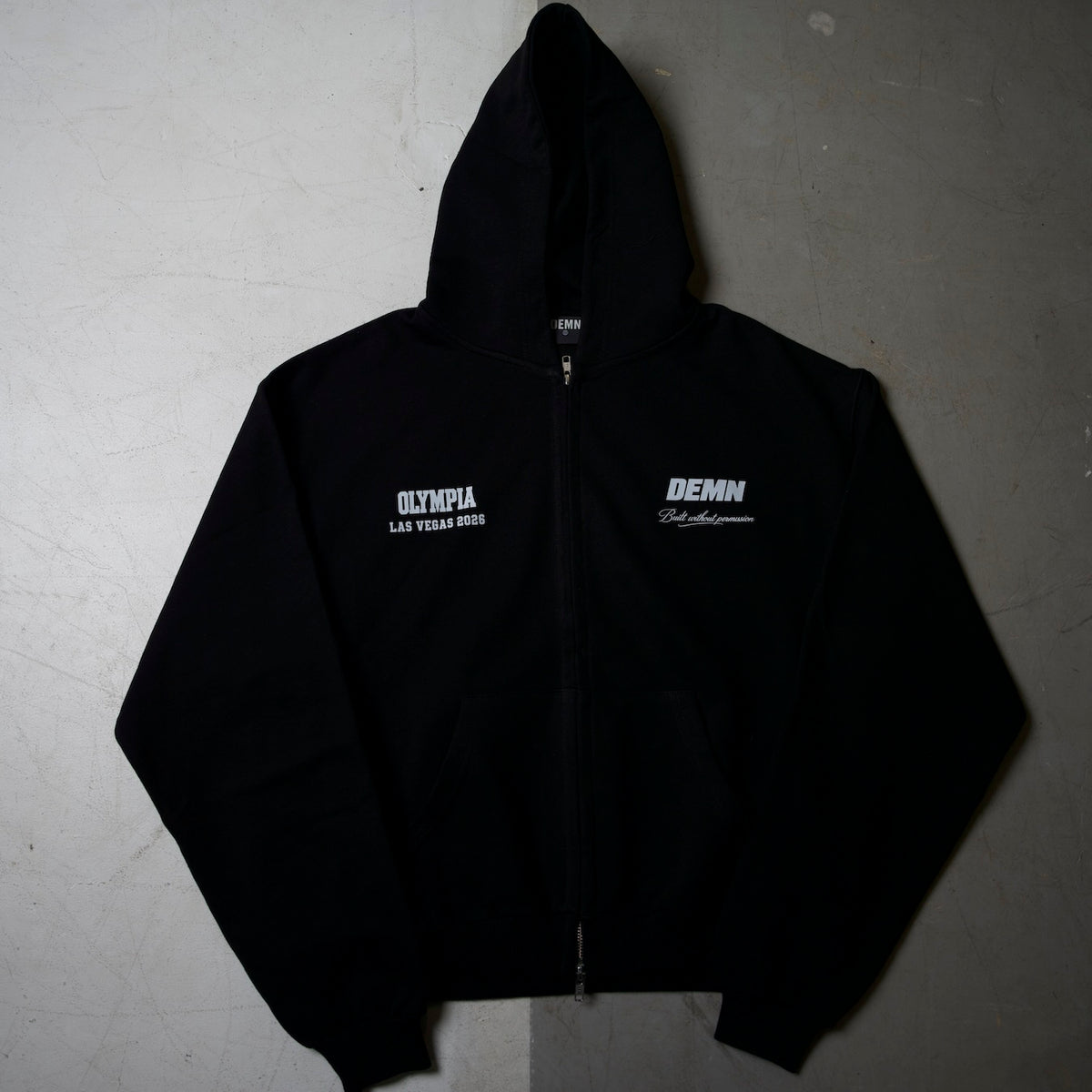 OLYMPIA X DEMN ZIP-UP HOODIE