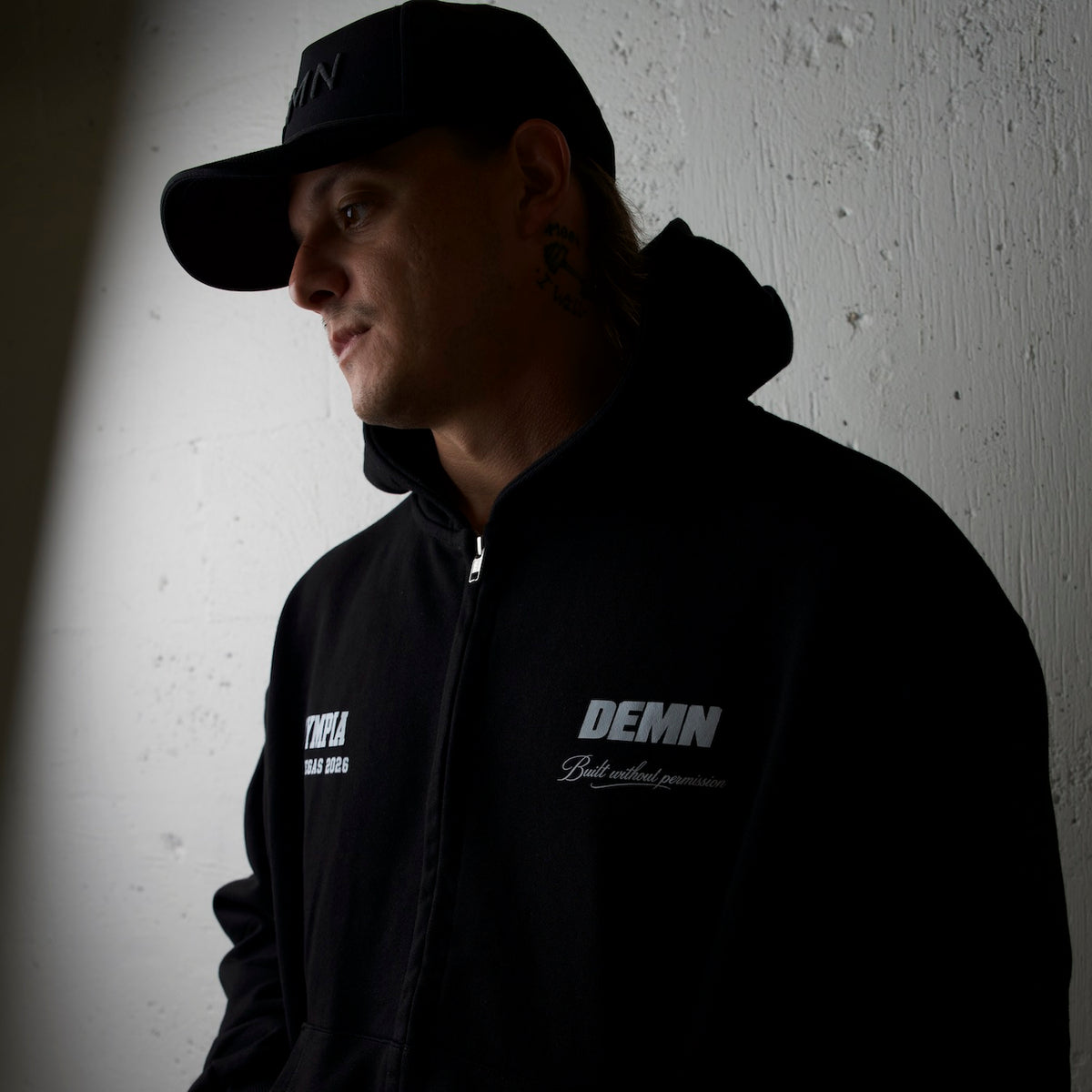 OLYMPIA X DEMN ZIP-UP HOODIE