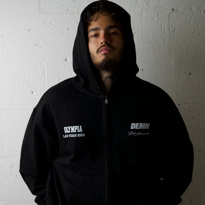 OLYMPIA X DEMN ZIP-UP HOODIE