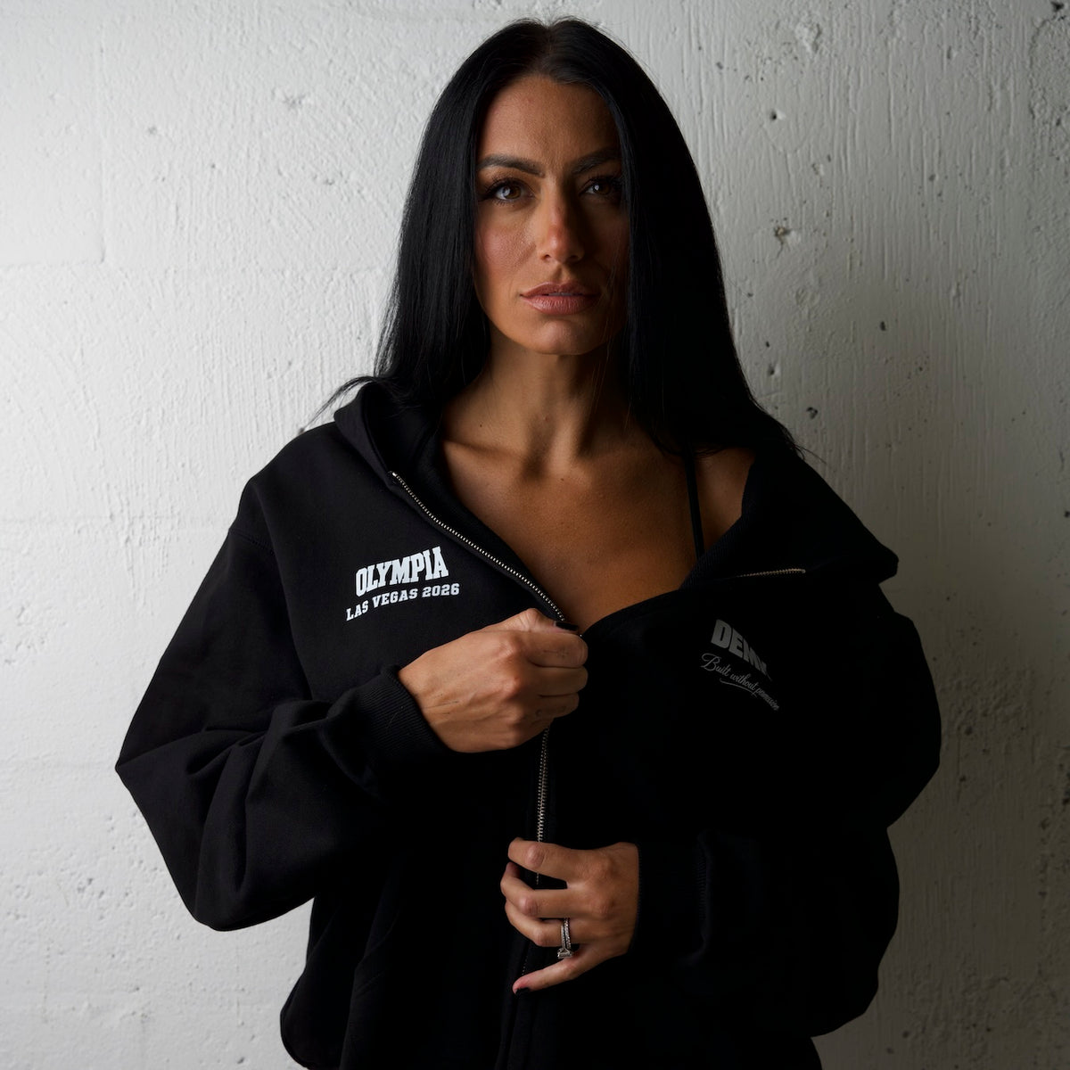 OLYMPIA X DEMN ZIP-UP HOODIE