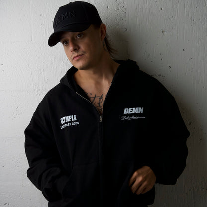 OLYMPIA X DEMN ZIP-UP HOODIE